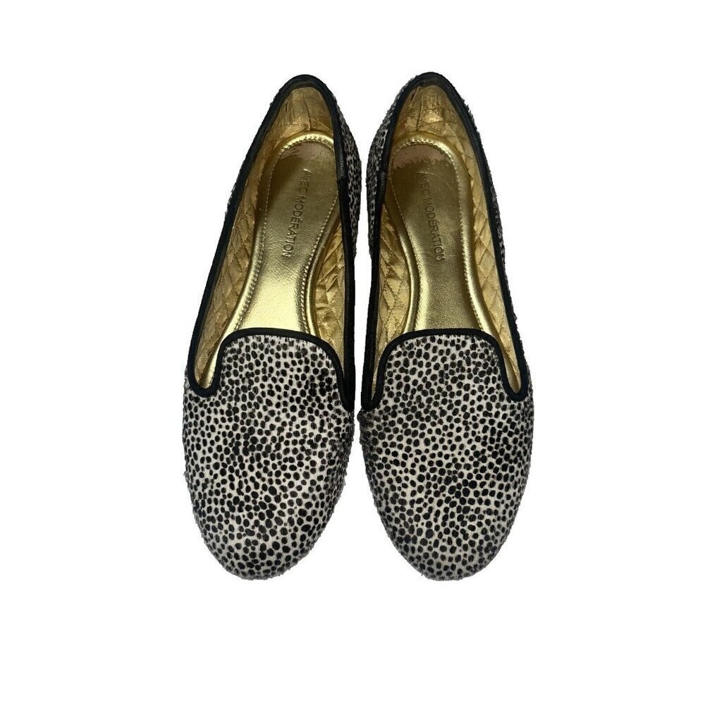 Avec Moderation Made in Italy Calf Hair Loafers Flats Spotted  US Size 7.5-8